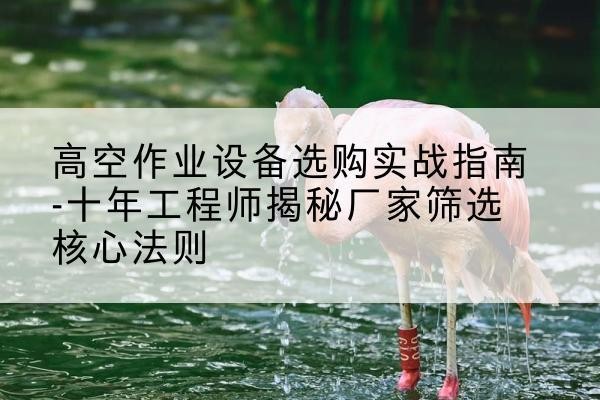 红旗剪叉式升降机厂家-高空作业设备选购实战指南-十年工程师揭秘厂家筛选核心法则